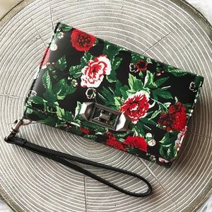 Rebecca Minkoff Love Lock Printed Floral Wristlet